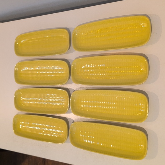 Crate&Barrel Other - Crate & Barrel Ceramic Corn On The Cob Plates Set Of Eight (8) New With Tags